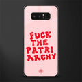 fuck the patriarchy glass case for samsung galaxy note 8 image