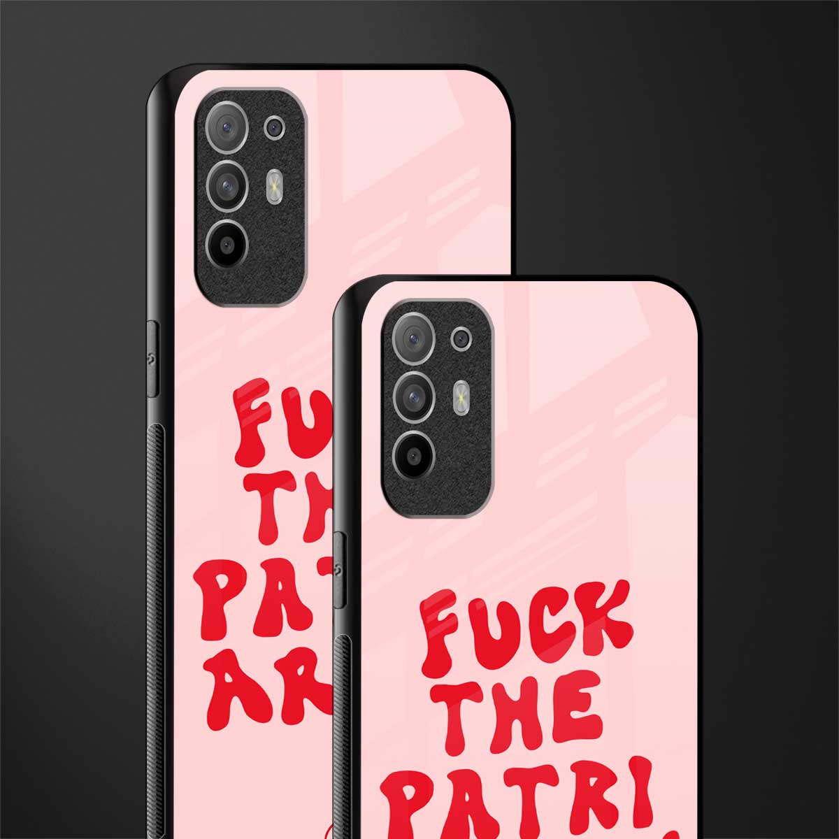 fuck the patriarchy glass case for oppo f19 pro plus image-2