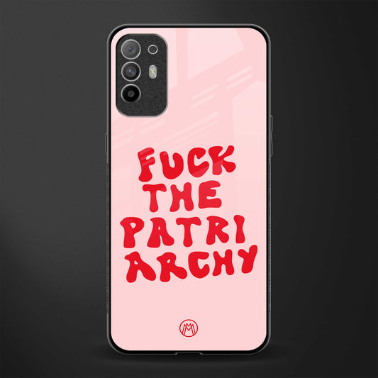 fuck the patriarchy glass case for oppo f19 pro plus image