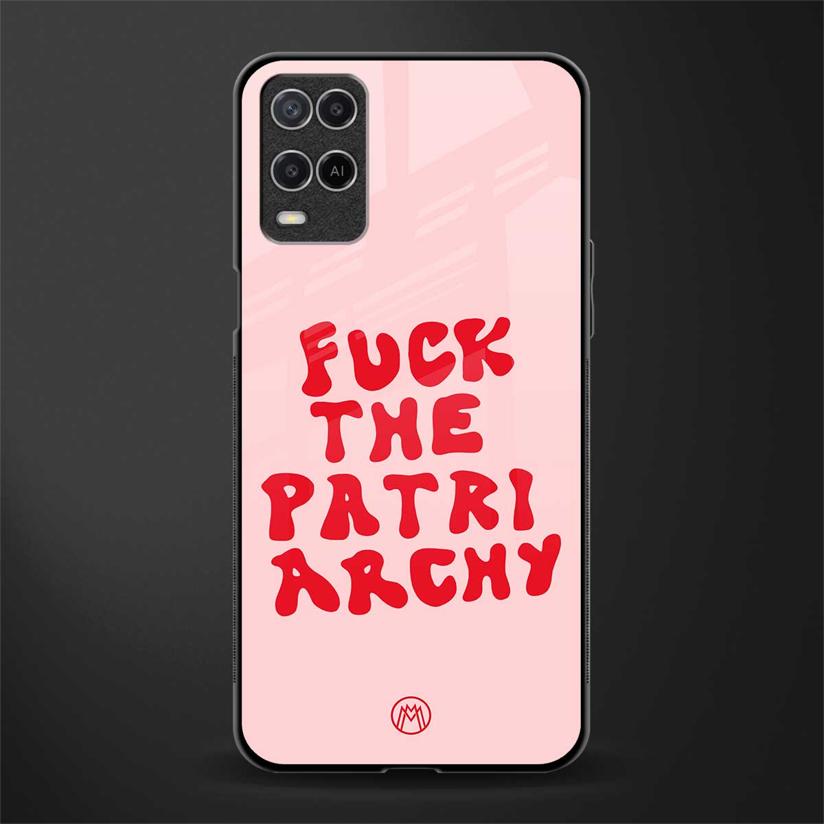 fuck the patriarchy glass case for oppo a54 image