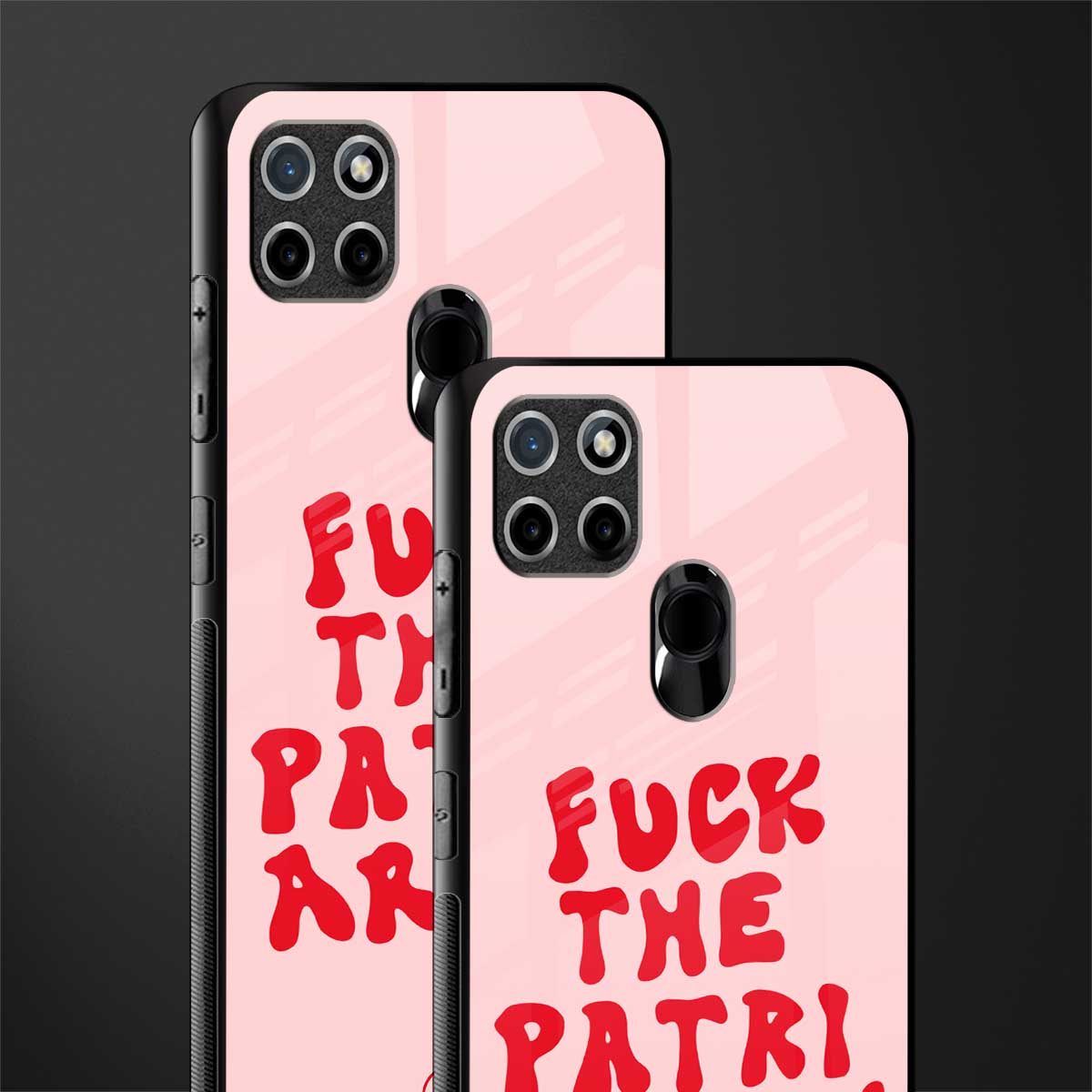 fuck the patriarchy glass case for realme c21 image-2