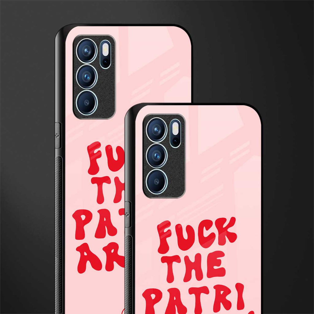 fuck the patriarchy glass case for oppo reno6 pro 5g image-2