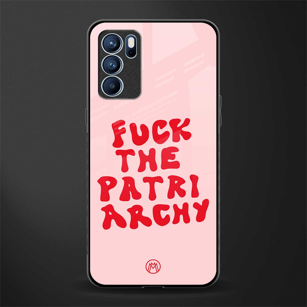 fuck the patriarchy glass case for oppo reno6 pro 5g image