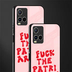 fuck the patriarchy glass case for vivo y21t image-2