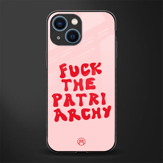 fuck the patriarchy glass case for iphone 13 mini image