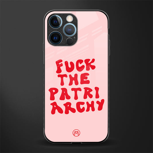 fuck the patriarchy glass case for iphone 12 pro image