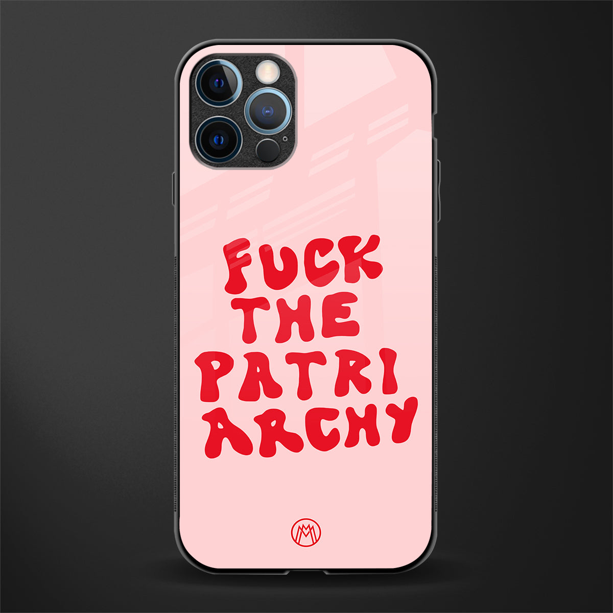 fuck the patriarchy glass case for iphone 14 pro max image