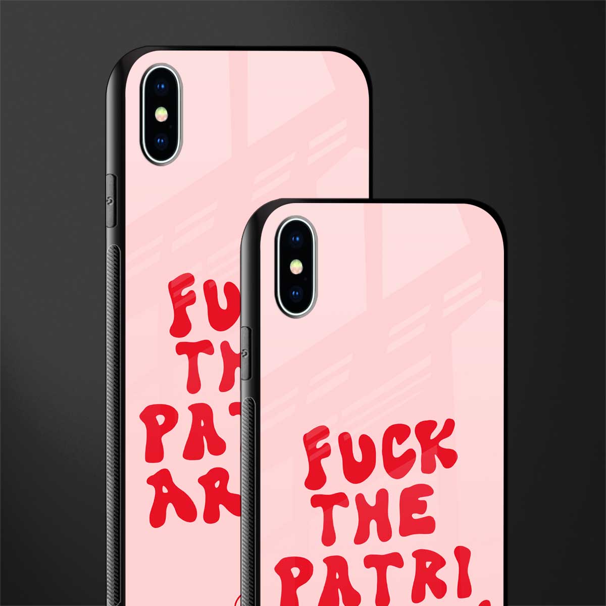 fuck the patriarchy glass case for iphone xs max image-2
