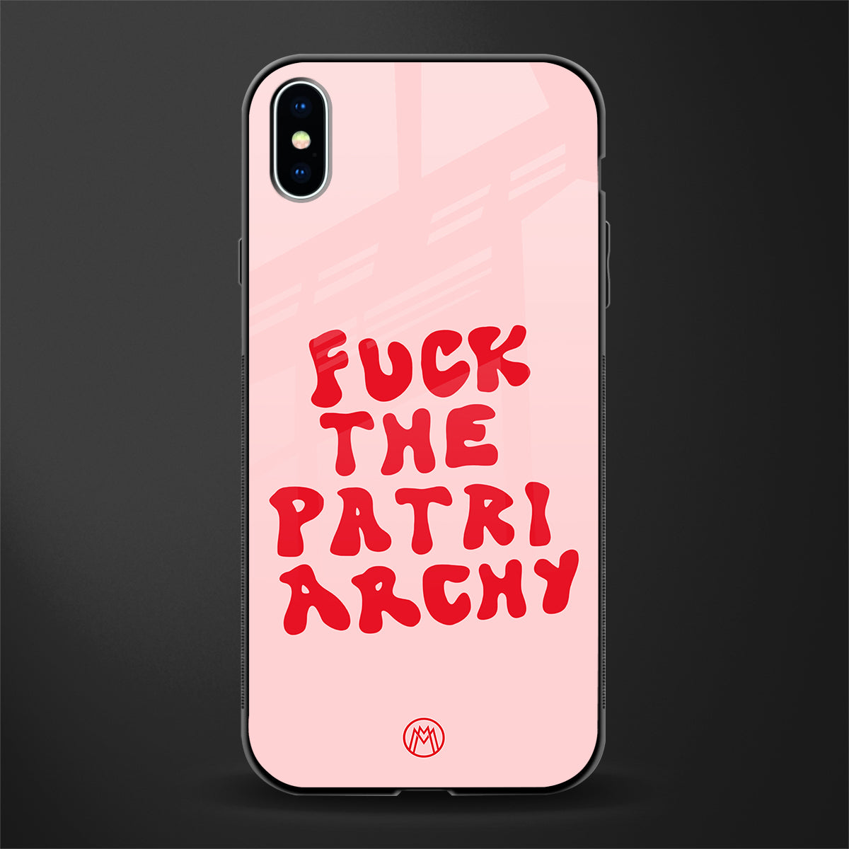 fuck the patriarchy glass case for iphone xs max image