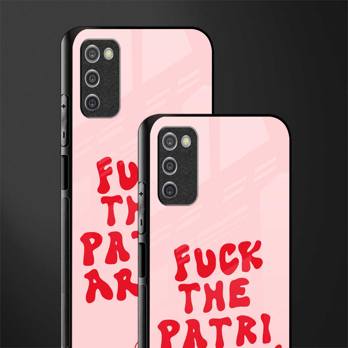 fuck the patriarchy glass case for samsung galaxy a03s image-2