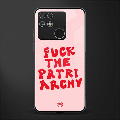 fuck the patriarchy back phone cover | glass case for realme narzo 50a