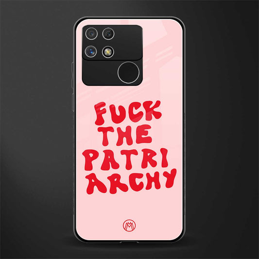 fuck the patriarchy back phone cover | glass case for realme narzo 50a