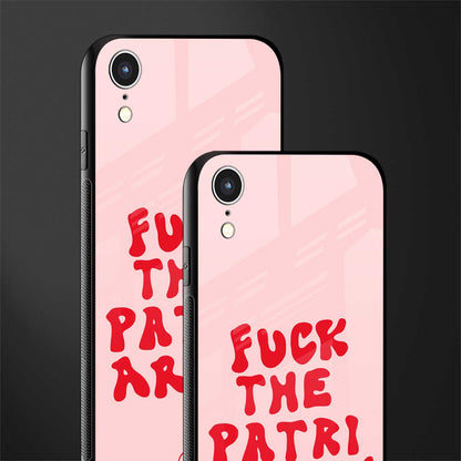 fuck the patriarchy glass case for iphone xr image-2