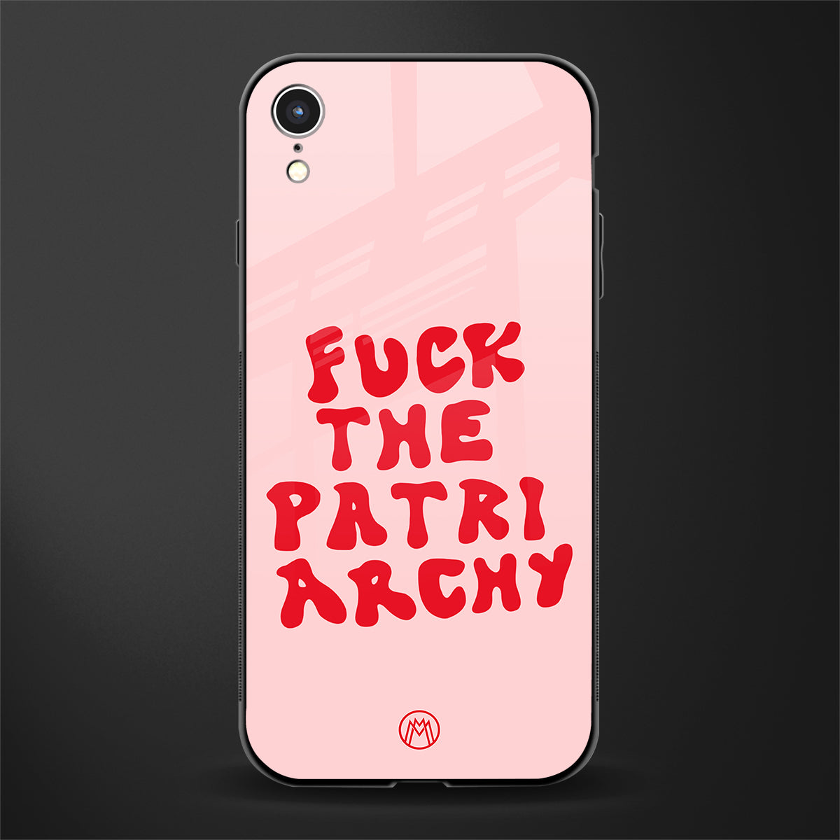fuck the patriarchy glass case for iphone xr image