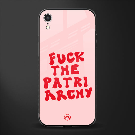 fuck the patriarchy glass case for iphone xr image