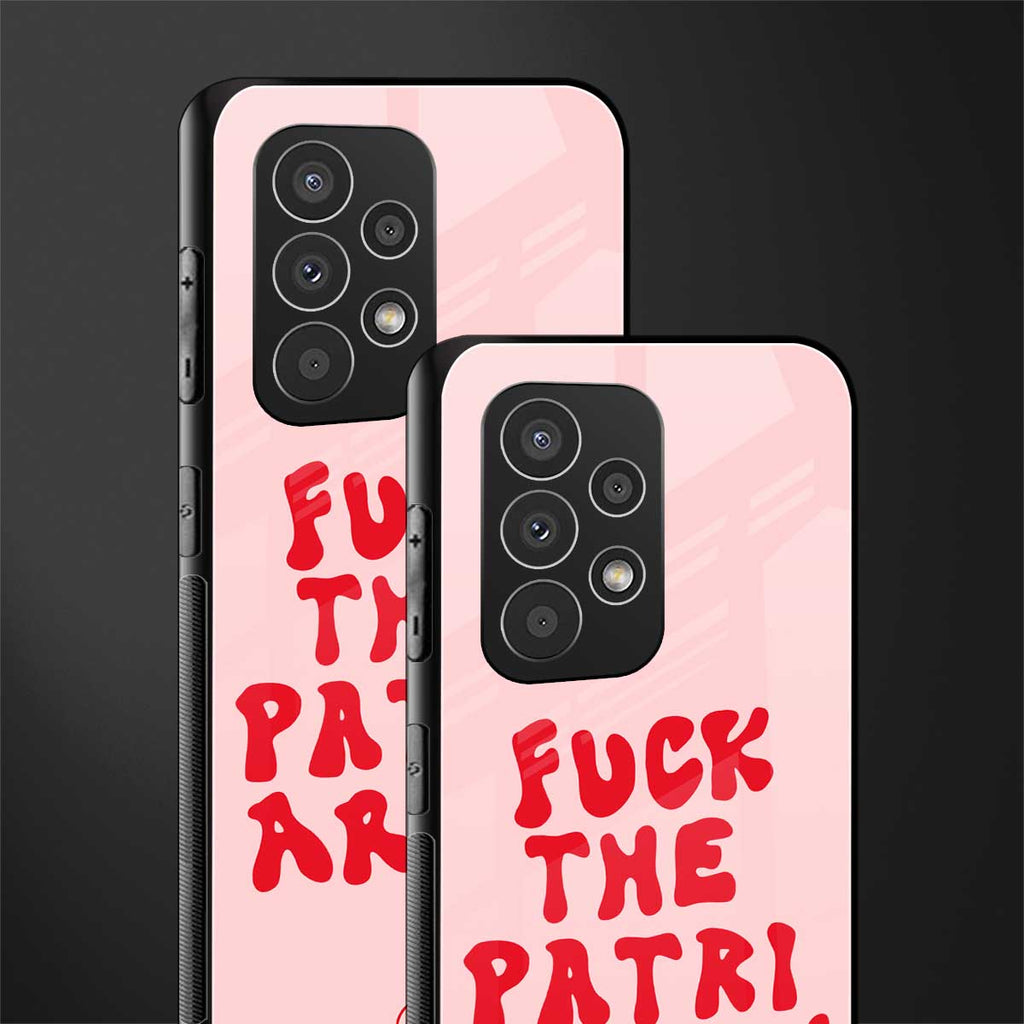 fuck the patriarchy back phone cover | glass case for samsung galaxy a53 5g