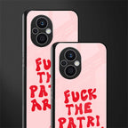 fuck the patriarchy back phone cover | glass case for oppo f21 pro 5g
