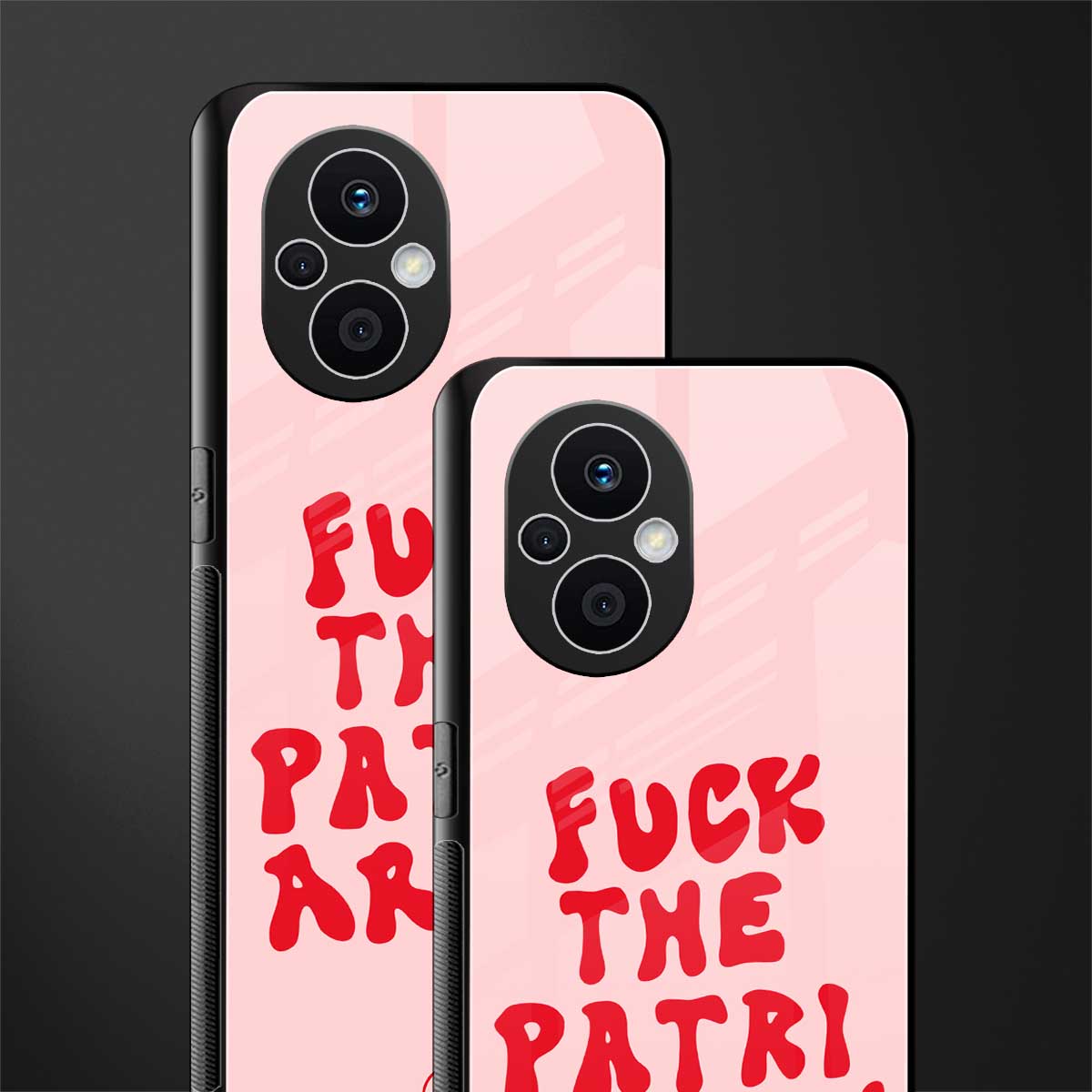 fuck the patriarchy back phone cover | glass case for oppo f21 pro 5g