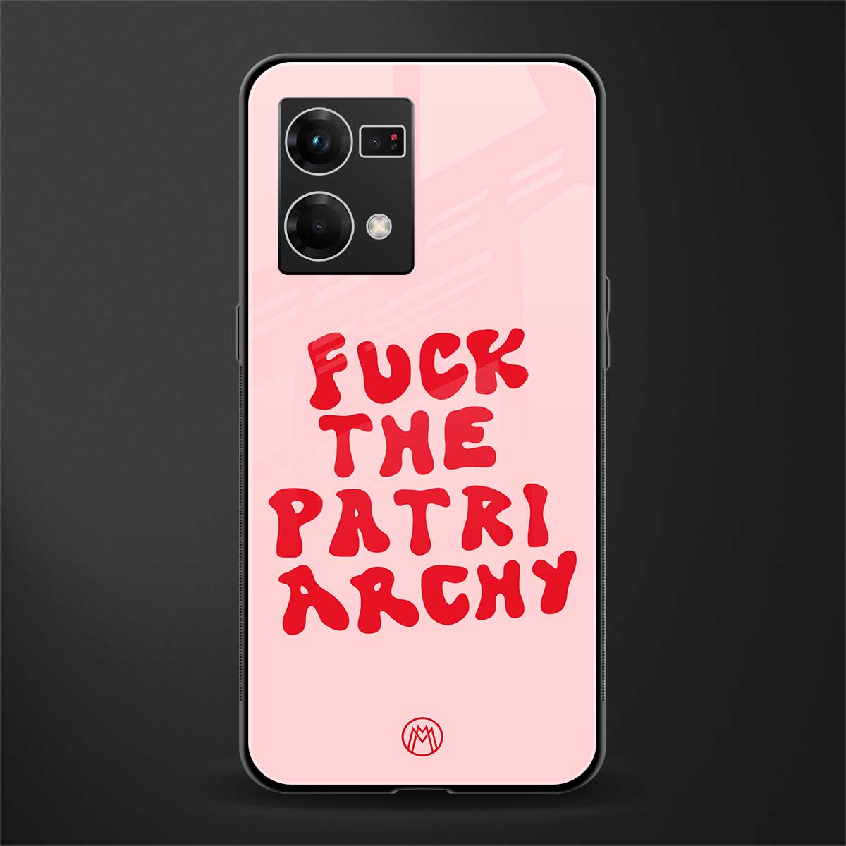 fuck the patriarchy back phone cover | glass case for oppo f21 pro 4g