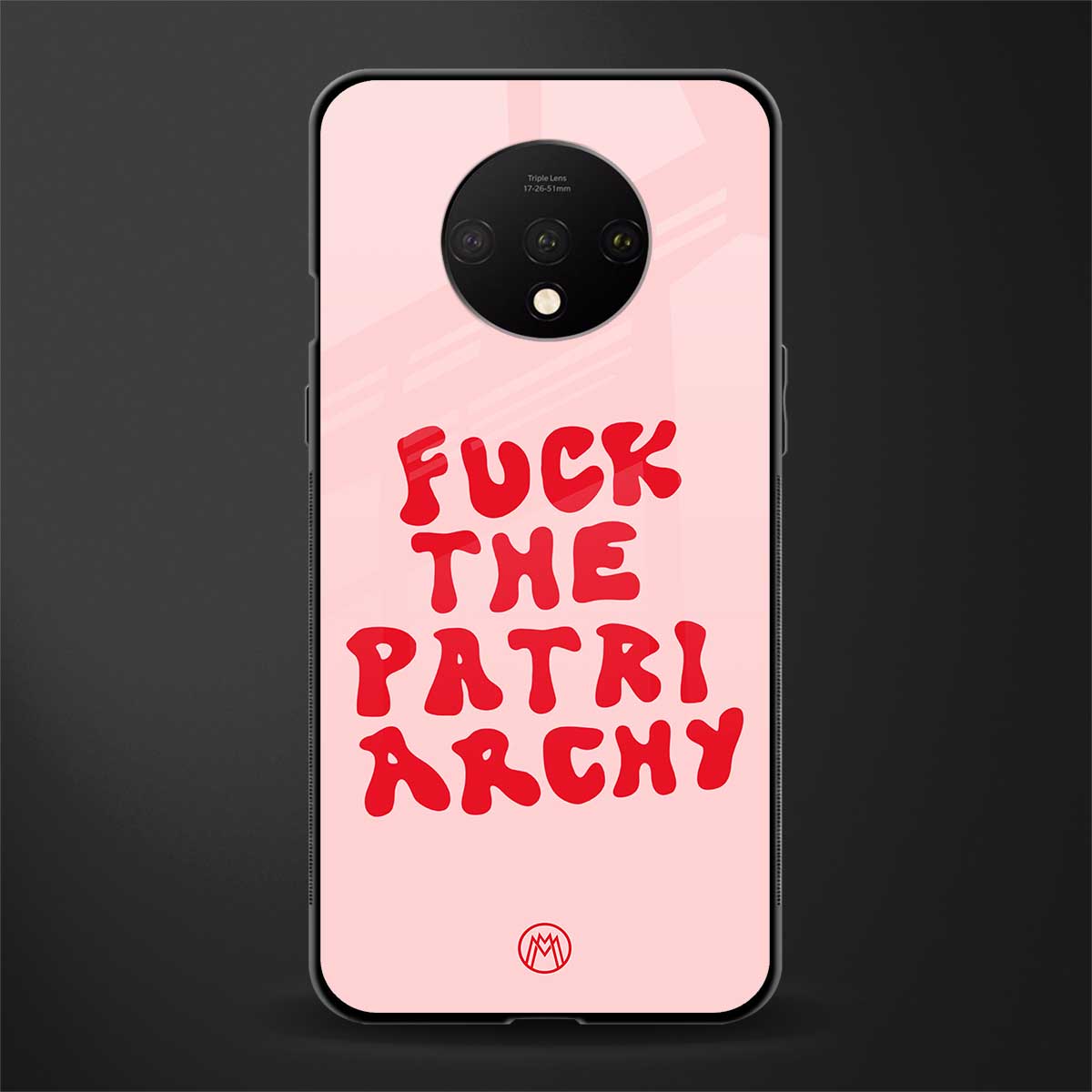 fuck the patriarchy glass case for oneplus 7t image