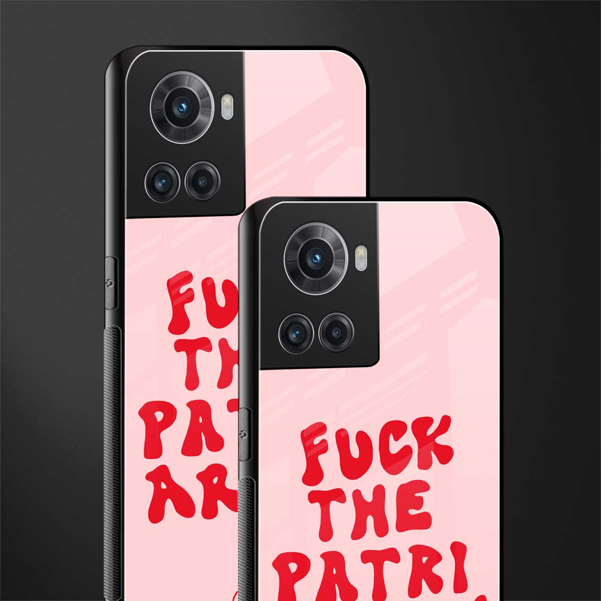 fuck the patriarchy back phone cover | glass case for oneplus 10r 5g