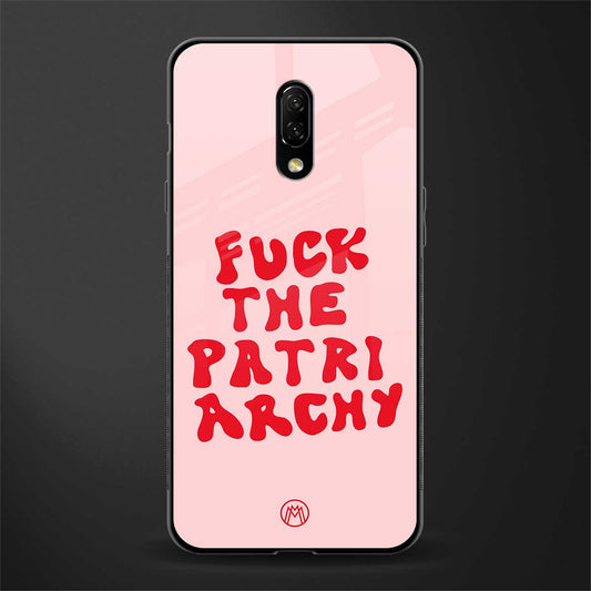 fuck the patriarchy glass case for oneplus 7 image
