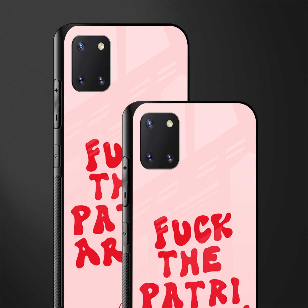 fuck the patriarchy glass case for samsung a81 image-2