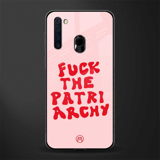 fuck the patriarchy glass case for samsung a21 image