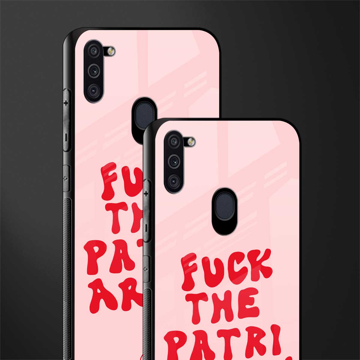 fuck the patriarchy glass case for samsung galaxy m11 image-2