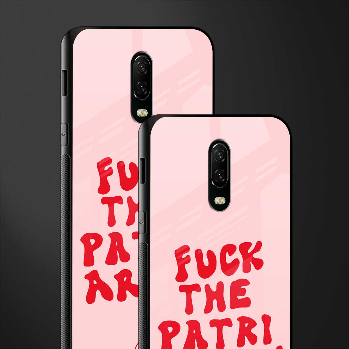 fuck the patriarchy glass case for oneplus 6t image-2