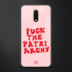 fuck the patriarchy glass case for oneplus 6t image