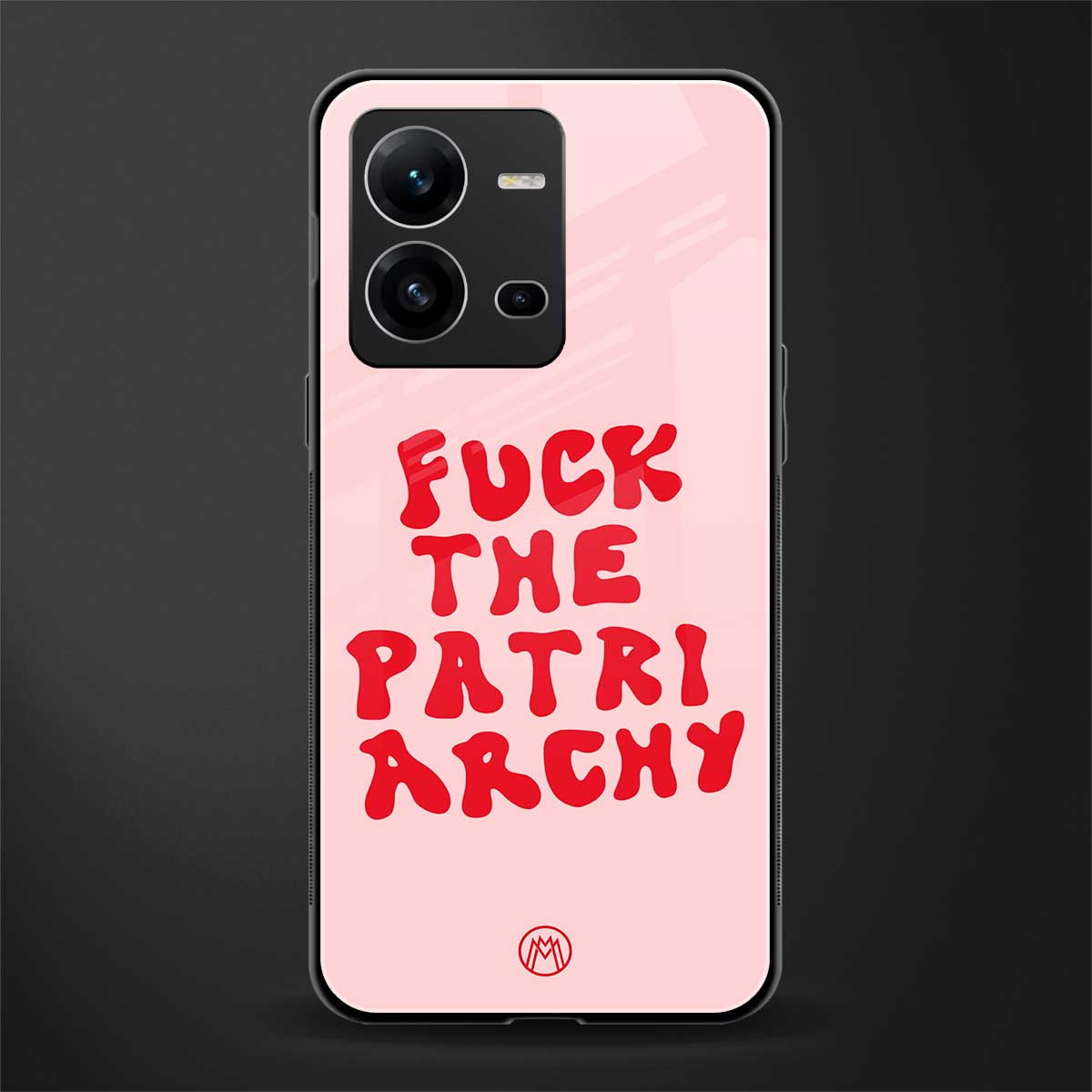 fuck the patriarchy back phone cover | glass case for vivo v25-5g