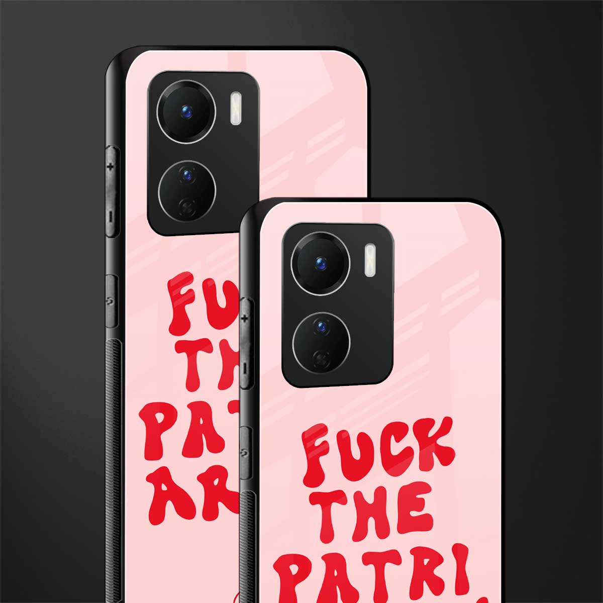 fuck the patriarchy back phone cover | glass case for vivo y16