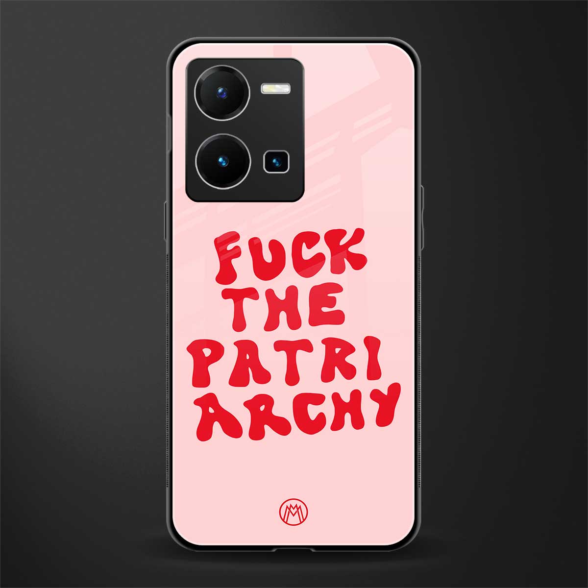 fuck the patriarchy back phone cover | glass case for vivo y35 4g