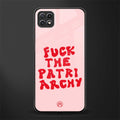 fuck the patriarchy back phone cover | glass case for samsung galaxy f42