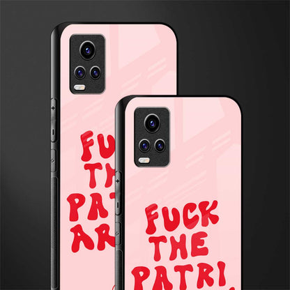 fuck the patriarchy back phone cover | glass case for vivo v21e 4g