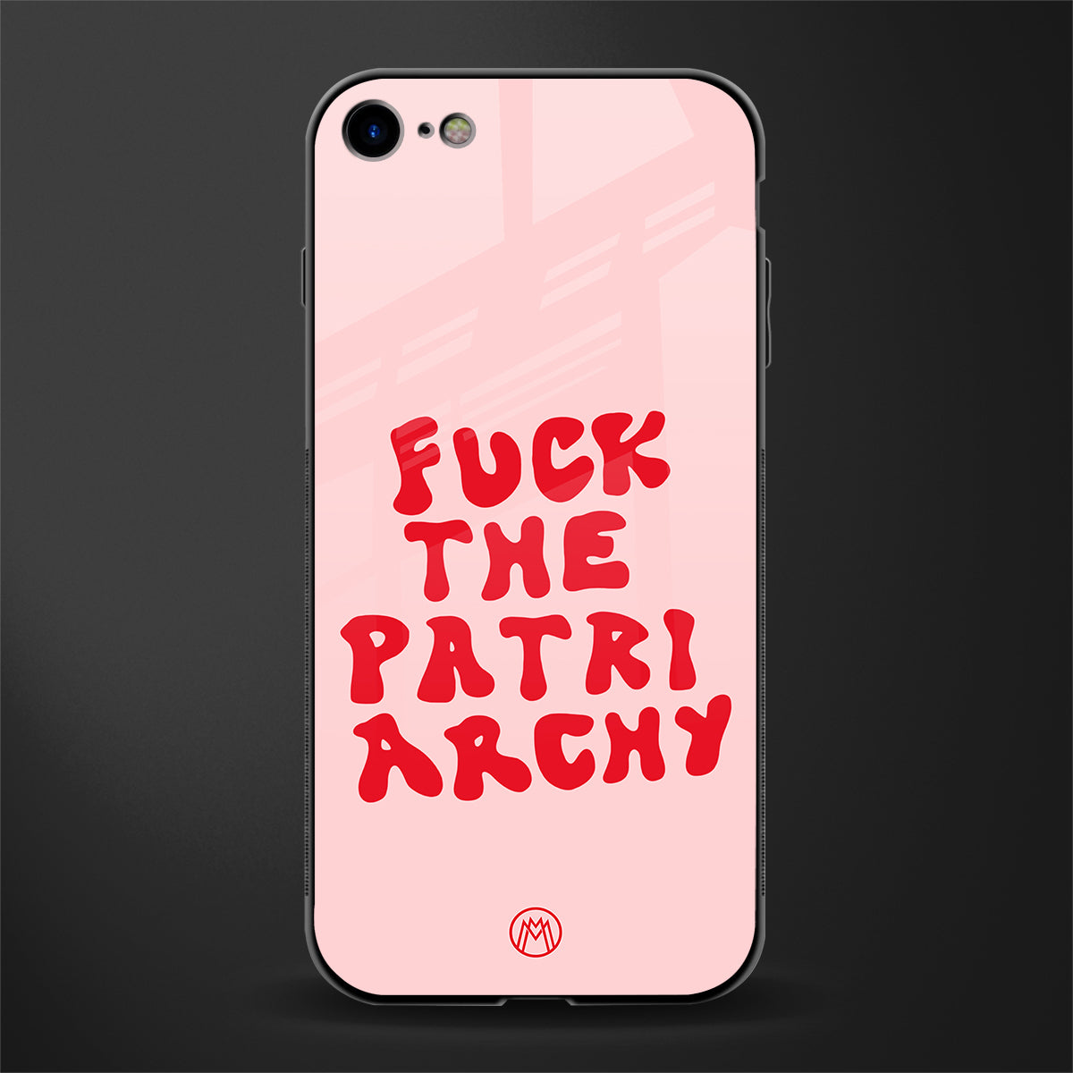 fuck the patriarchy glass case for iphone 7 image