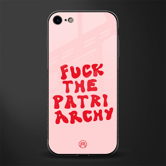 fuck the patriarchy glass case for iphone 7 image