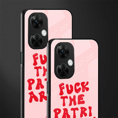 fuck the patriarchy back phone cover | glass case for oneplus nord ce 3 lite