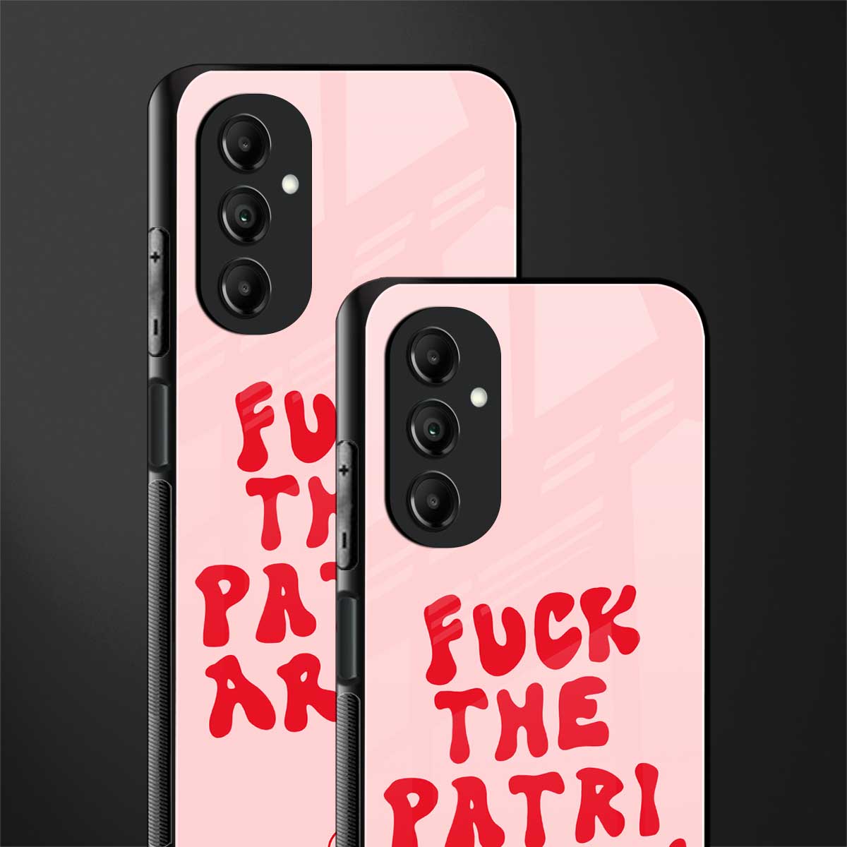 fuck the patriarchy back phone cover | glass case for samsung galaxy a14 5g
