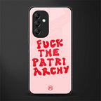 fuck the patriarchy back phone cover | glass case for samsung galaxy a14 5g