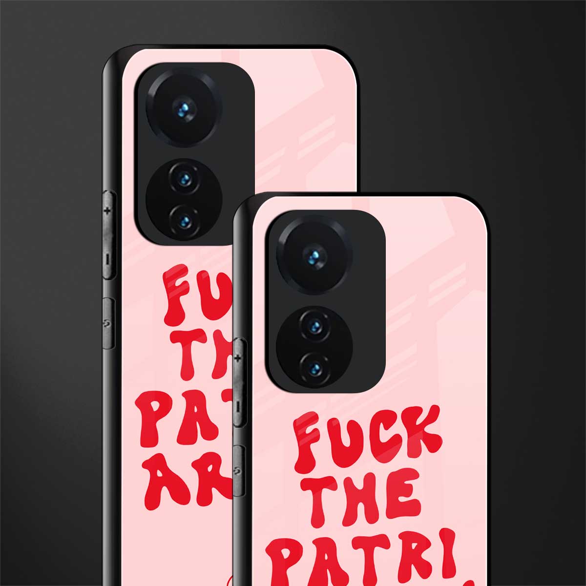 fuck the patriarchy back phone cover | glass case for vivo t1 44w 4g