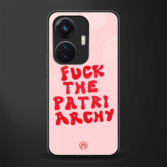 fuck the patriarchy back phone cover | glass case for vivo t1 44w 4g
