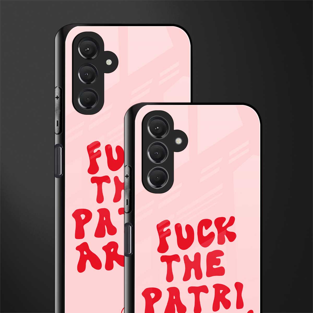 fuck the patriarchy back phone cover | glass case for samsun galaxy a24 4g
