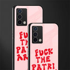 fuck the patriarchy back phone cover | glass case for oppo a74 4g