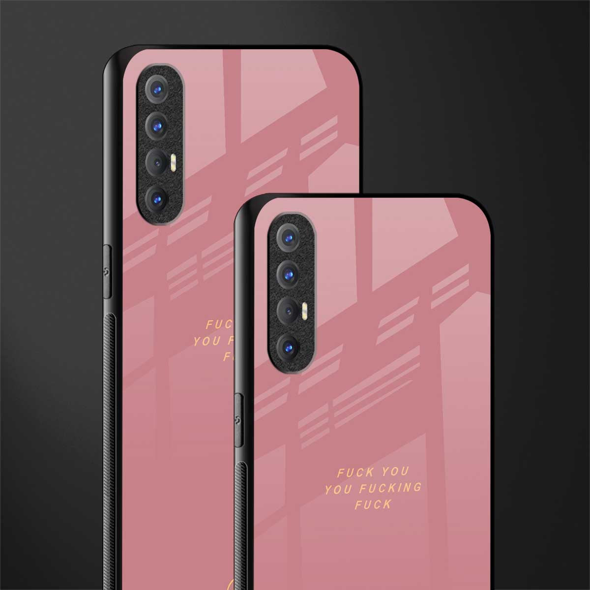 fuck you glass case for oppo reno 3 pro image-2