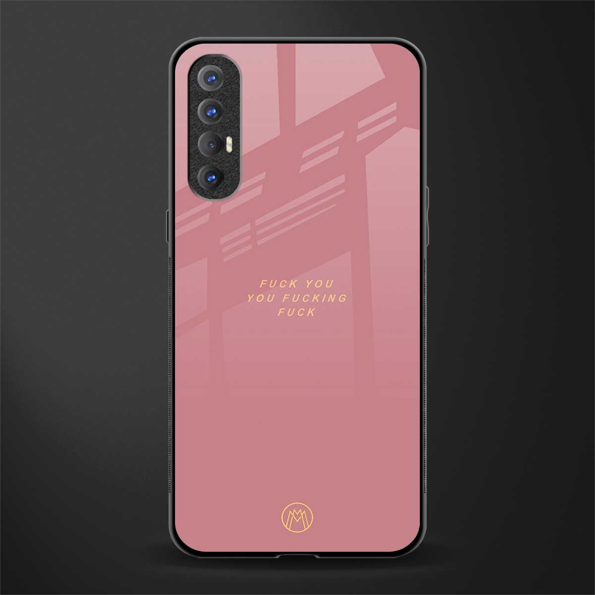 fuck you glass case for oppo reno 3 pro image