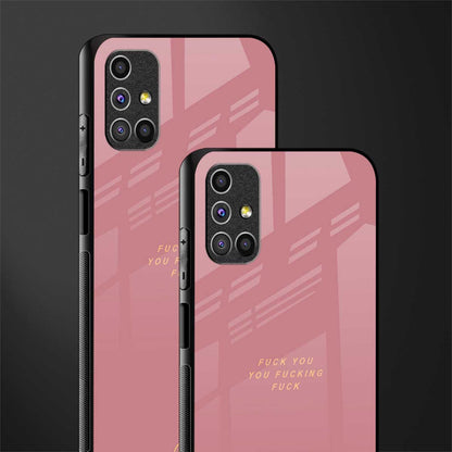 fuck you glass case for samsung galaxy m51 image-2