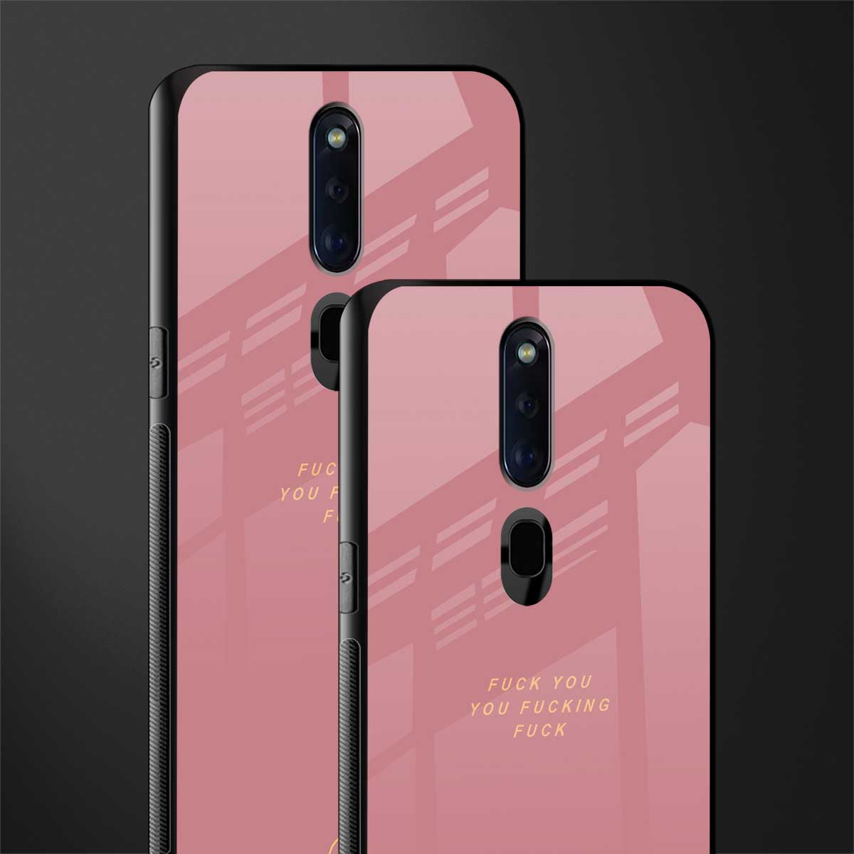 fuck you glass case for oppo f11 pro image-2