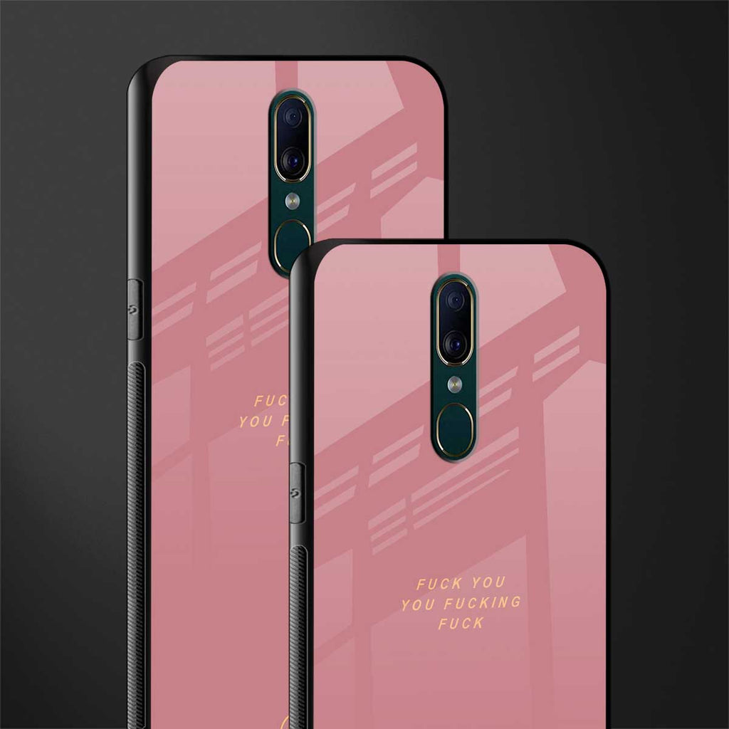 fuck you glass case for oppo a9 image-2